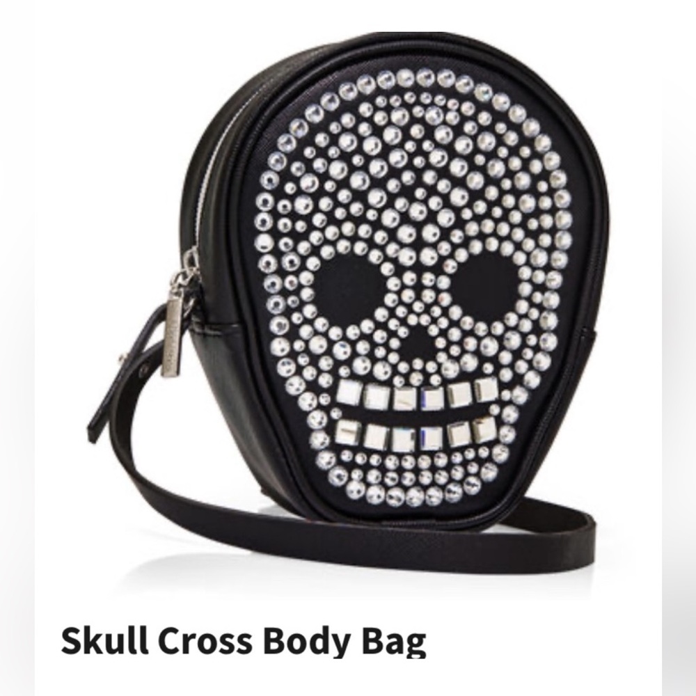 Bath & Body Works Black Skull Crossbody Bag